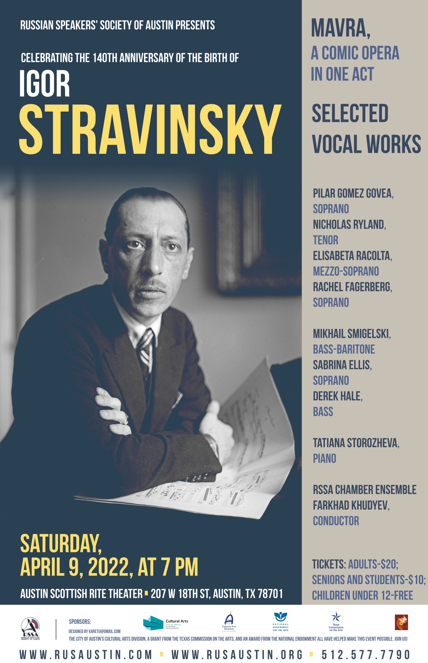 Celebrating the 140th Anniversary of the Birth of Igor Stravinsky